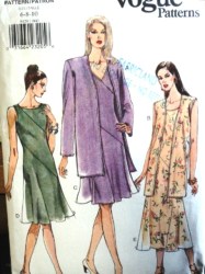 9429 VOGUE LINED JACKET,VEST, FLARE BIAS DRESS PATTERN 6-10